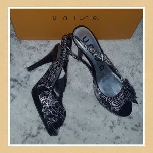 UniSa Satin Slingback Heels